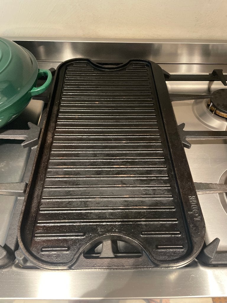 Gietijzeren grillplaat (Lodge), Ophalen, Gebruikt