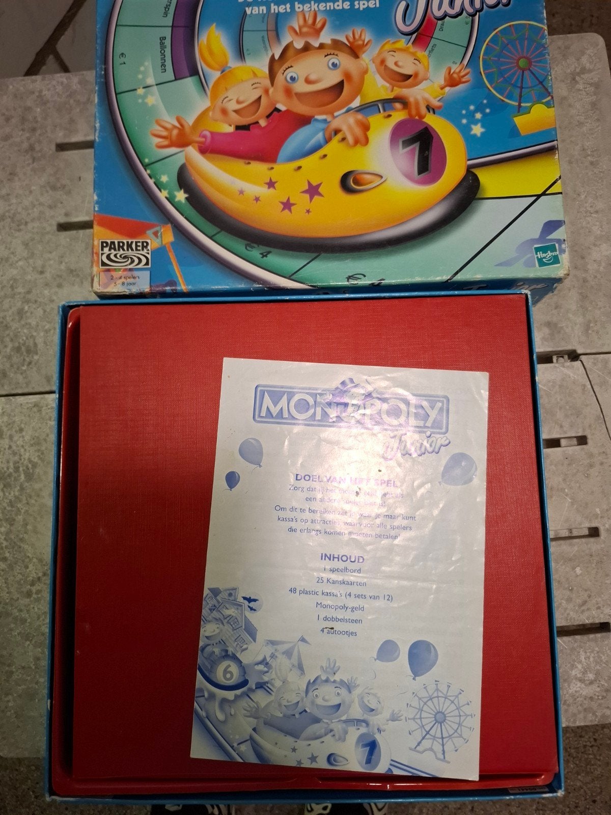Monopoly Junior - De Kermis-Kindereditie, Parker, Gebruikt, Hasbro European Services, Postbus 3009, 3003 DA Rotterdam, Ophalen of Verzenden