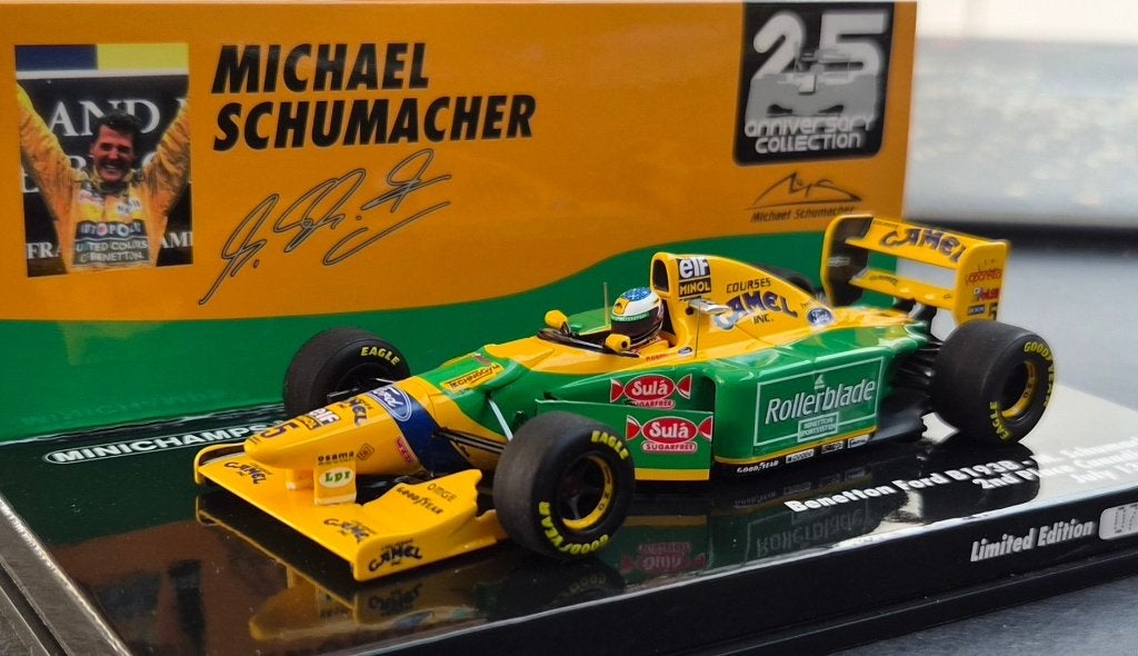 Minichamps Benetton Ford B193B 1993 Michael Schumacher 1:43, Ophalen of Verzenden, Nieuw, Auto, MiniChamps