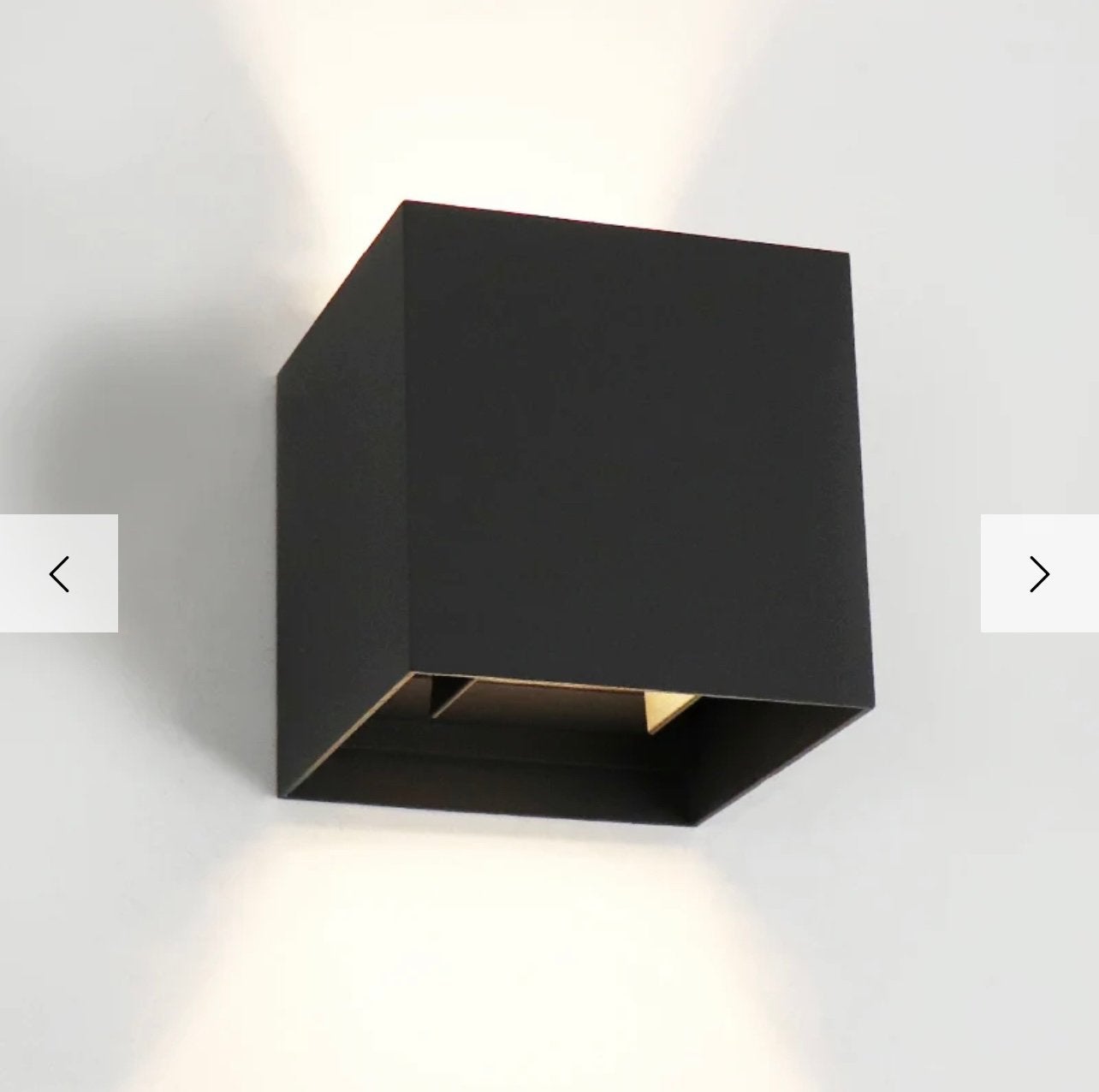 NIEUW: 4x wandlamp vierkant warm wit (2700K), Zwart, Nieuw, Overige fittingen, Ophalen of Verzenden