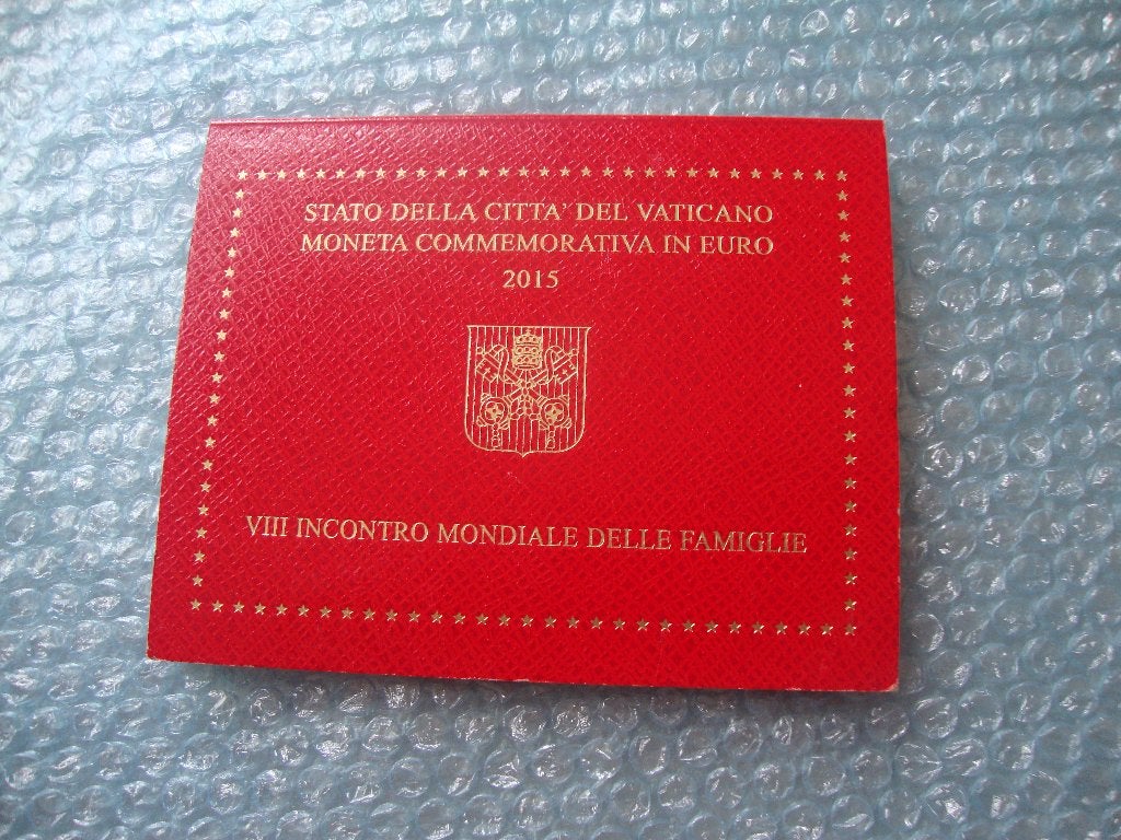 Vaticaan 2 Euro 2015 Blister, Wereld Familiedagen, Verzenden, Vaticaanstad, 2 euro, Losse munt