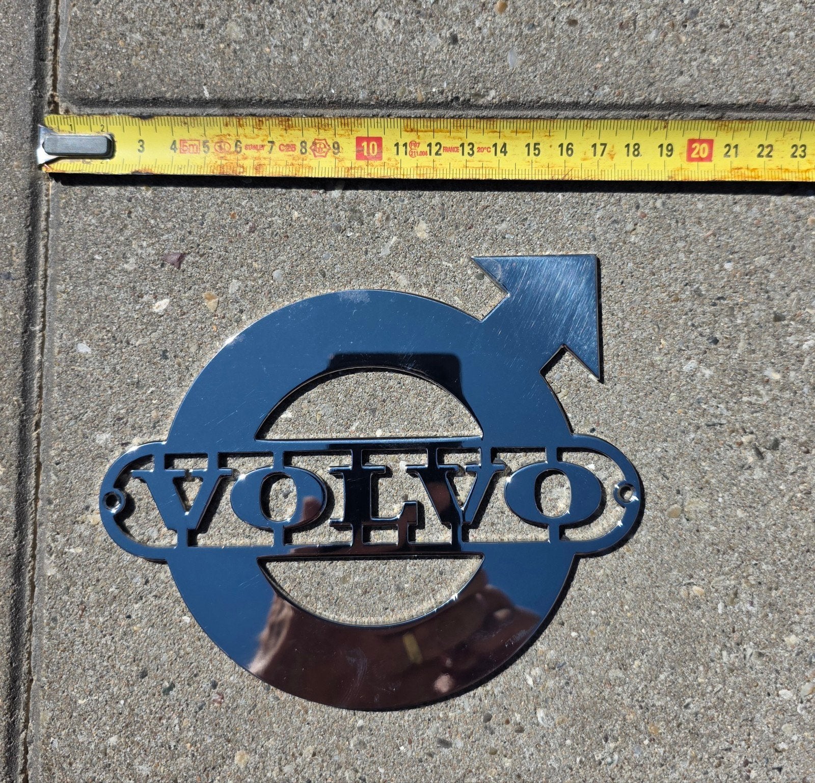 Volvo rvs embleem, Verzamelen, Ophalen of Verzenden, Gebruikt