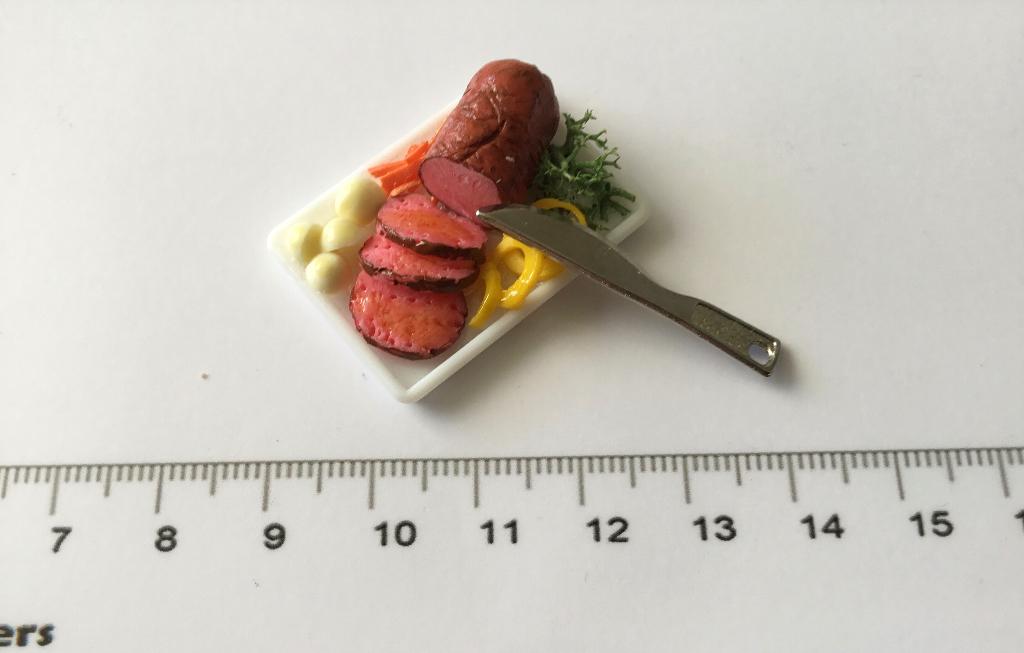 Poppenhuis miniaturen rosbief schotel 46, Ophalen of Verzenden, Nieuw, Poppenhuis