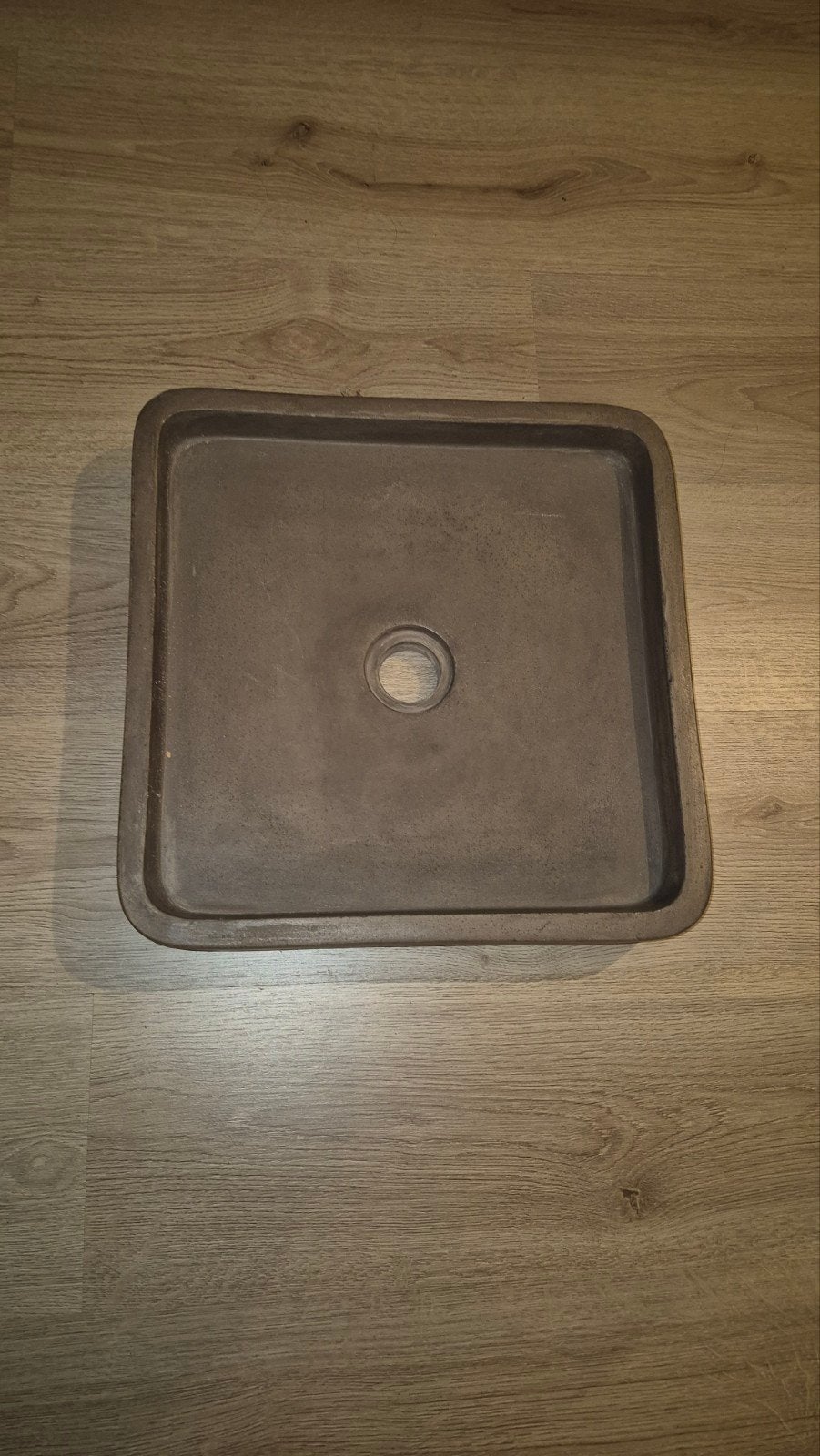 DIFFERNZ Waskom Jura beton vierkant 40 x 40 cm mat grijs, Ophalen, Nieuw, Steen, Wastafel