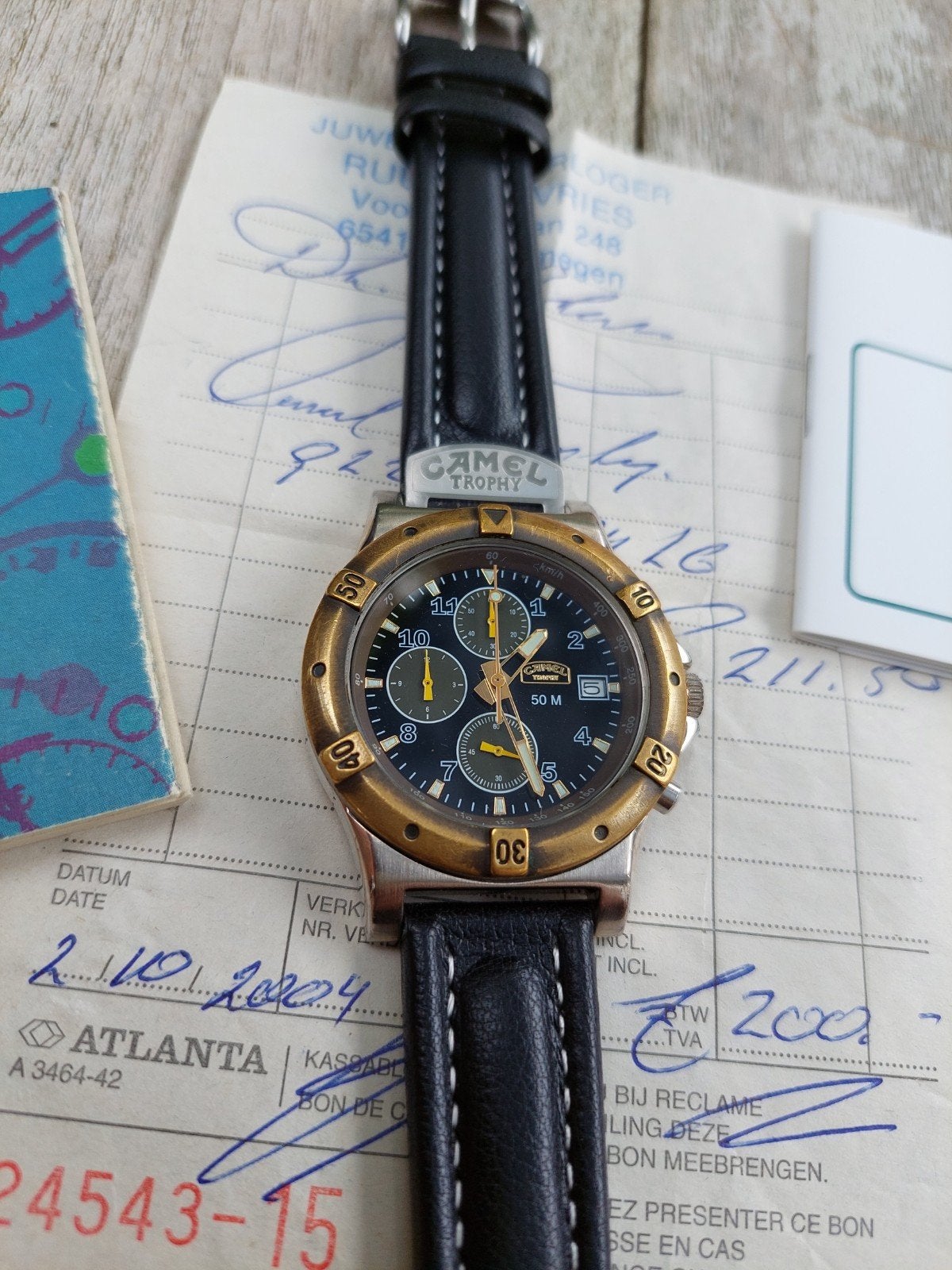 Camel Trophy Adventure Horloge Chronograaf, Ophalen of Verzenden, Zo goed als nieuw, Leer, Overige merken