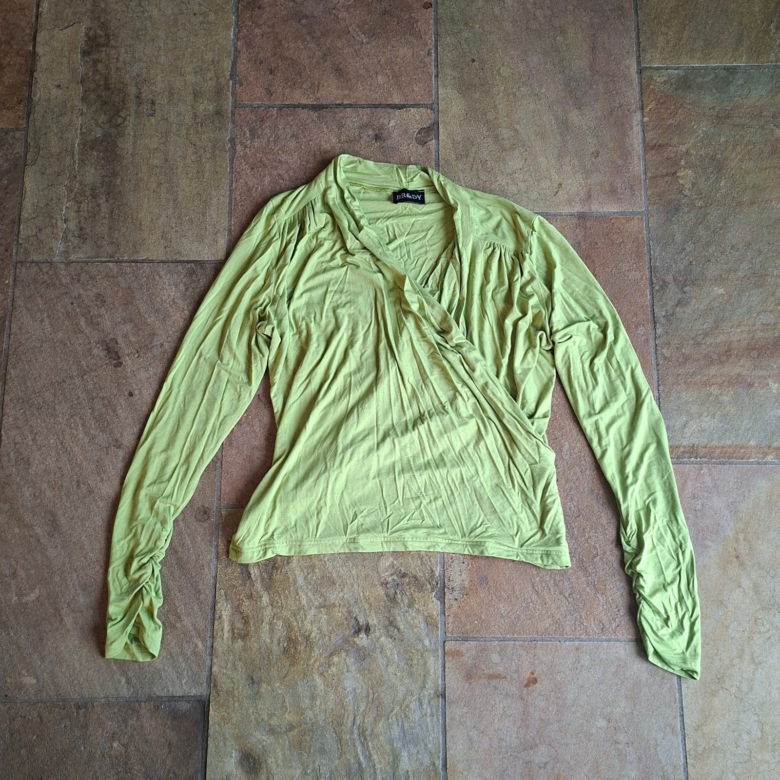 Groene wikkel blouse BR&DY maat L, Maat 38/40 (M), BR&DY, Nieuw, Ophalen of Verzenden