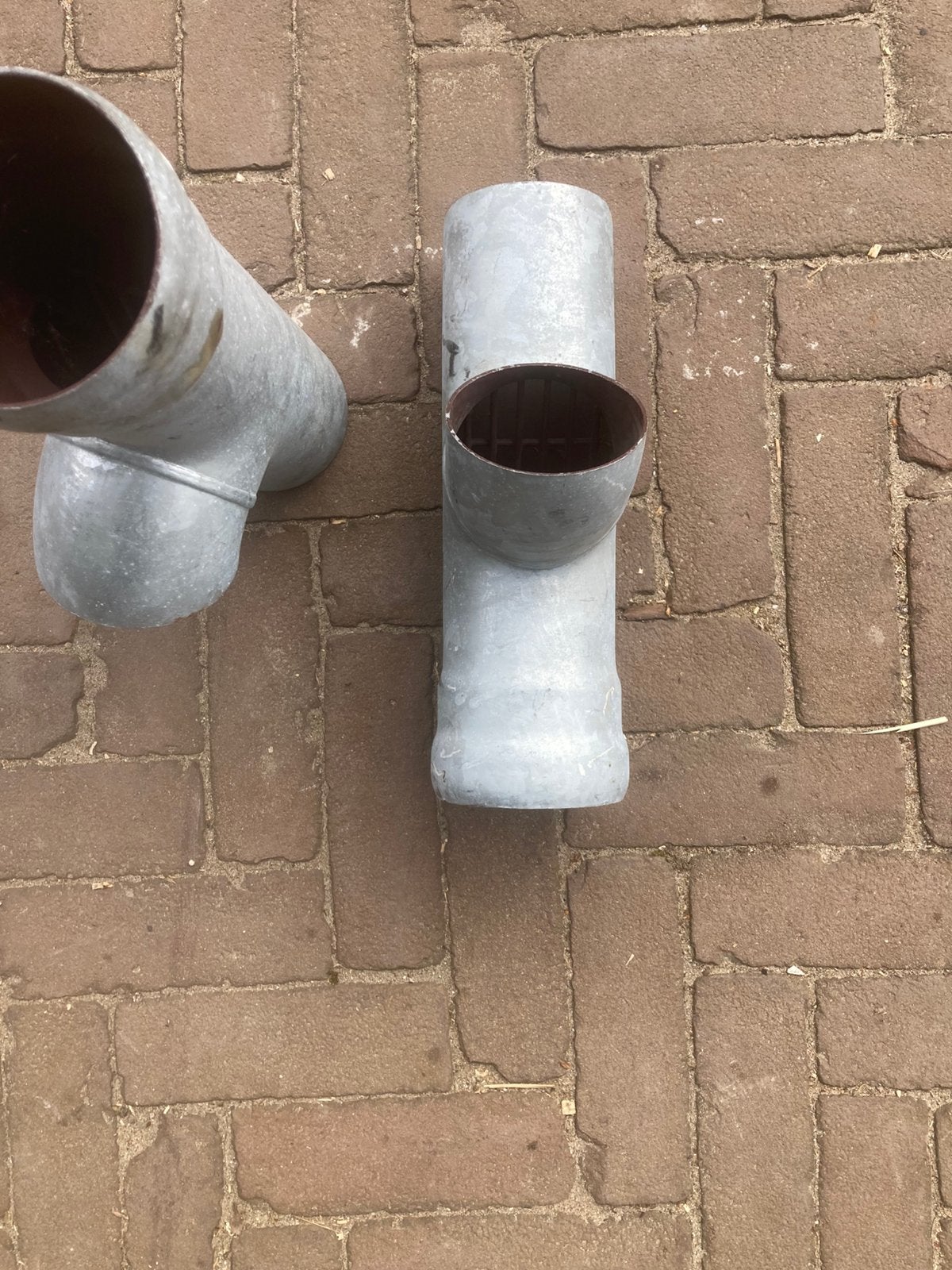 2 bladvangers, Doe-het-zelf en Verbouw, Buizen en Afvoer, Ophalen, Gebruikt, Minder dan 2 meter, 80 mm of meer
