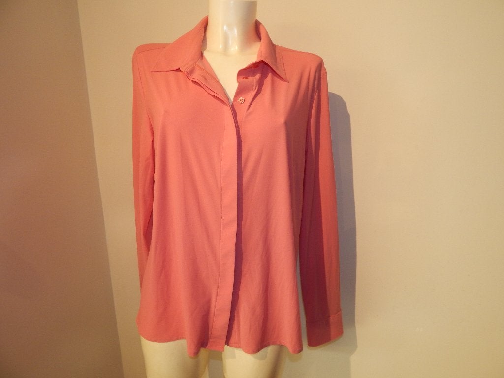 Studio Anneloes roze travel stof blouse knoopjes mt XXL
