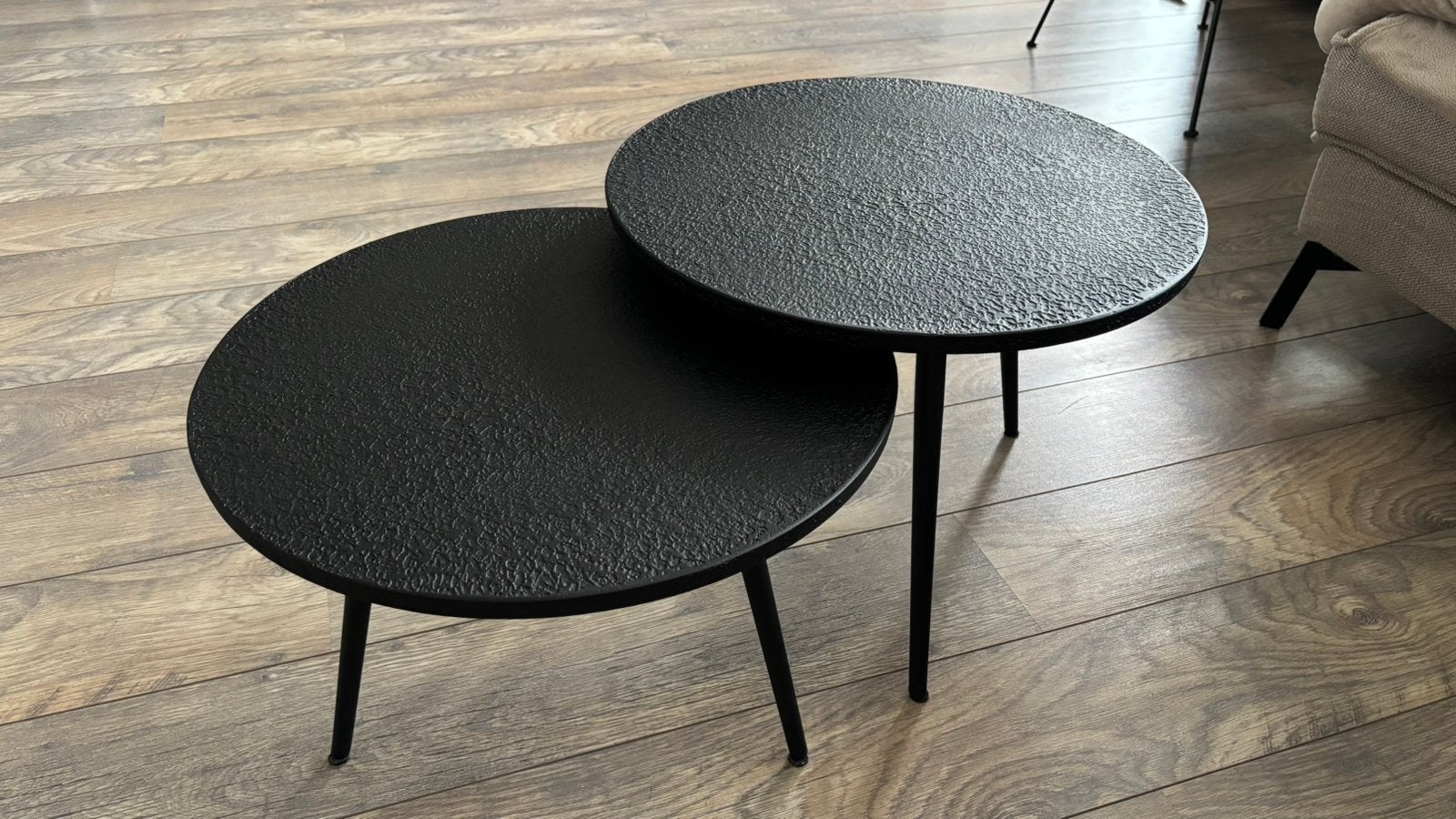 Twee leuke salontafels, Huis en Inrichting, Ophalen, Zo goed als nieuw, Rond, 50 tot 100 cm