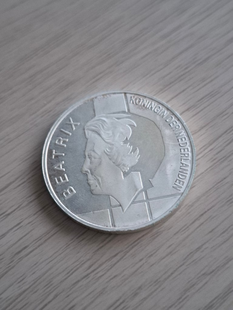 10 gulden munt - 1994 zilver – Beatrix – 50 jaar Benelux, Koningin Beatrix, Zilver, Ophalen of Verzenden, Losse munt