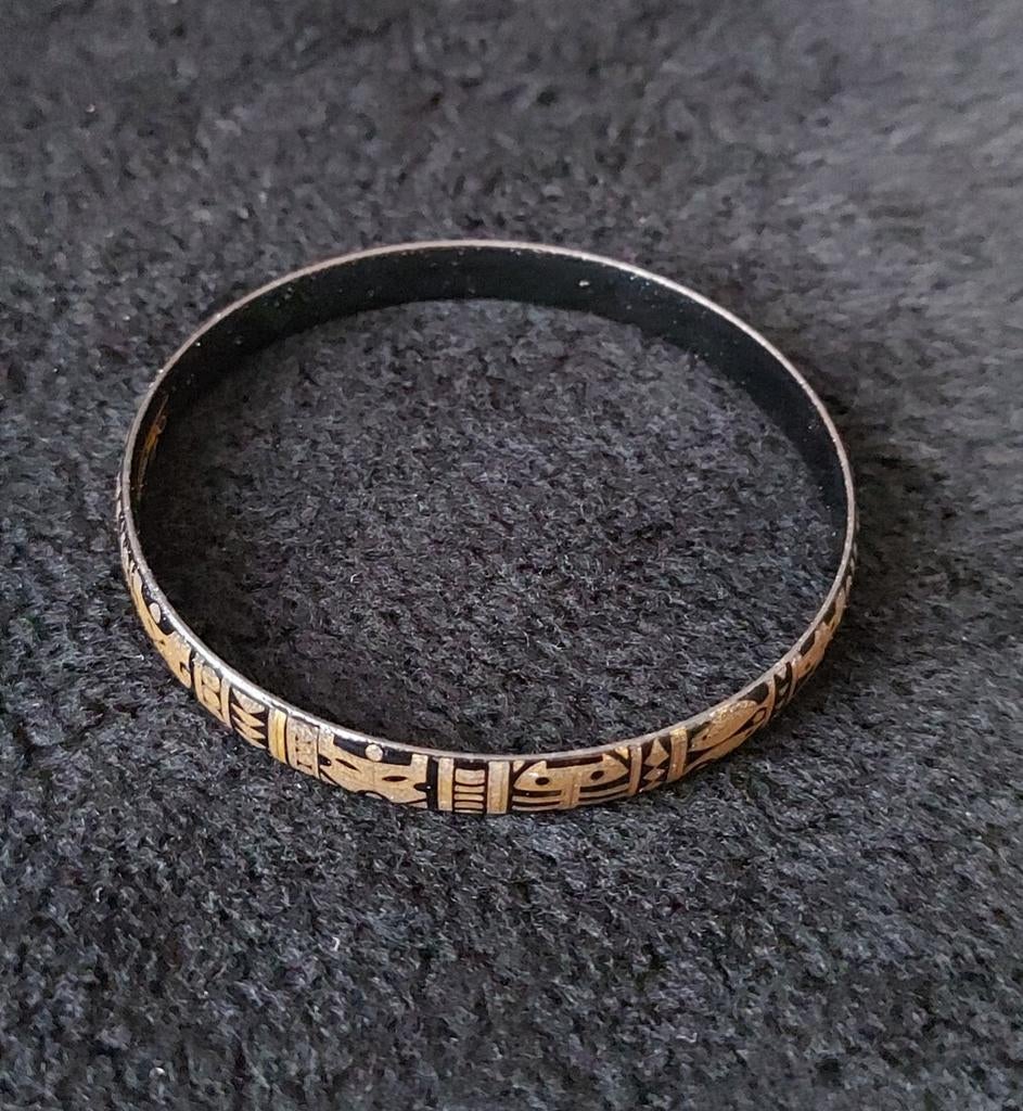 Vintage Italiaanse emaille armband - Laurana..., Ophalen of Verzenden, Gebruikt