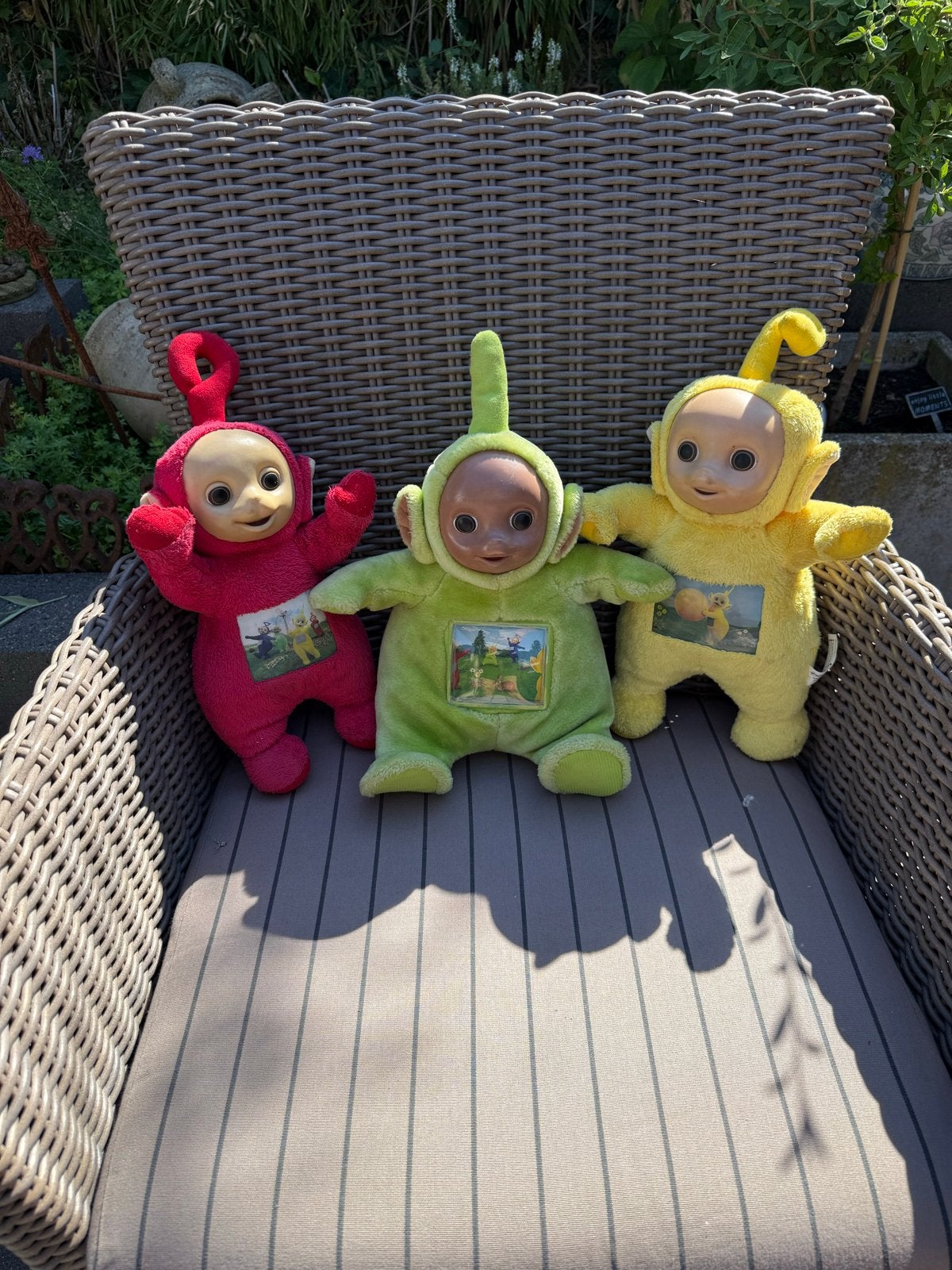 Tomy Lala Po Dipsy Teletubbies knuffels, Gebruikt, Overige merken, Overige karakters, Overige typen