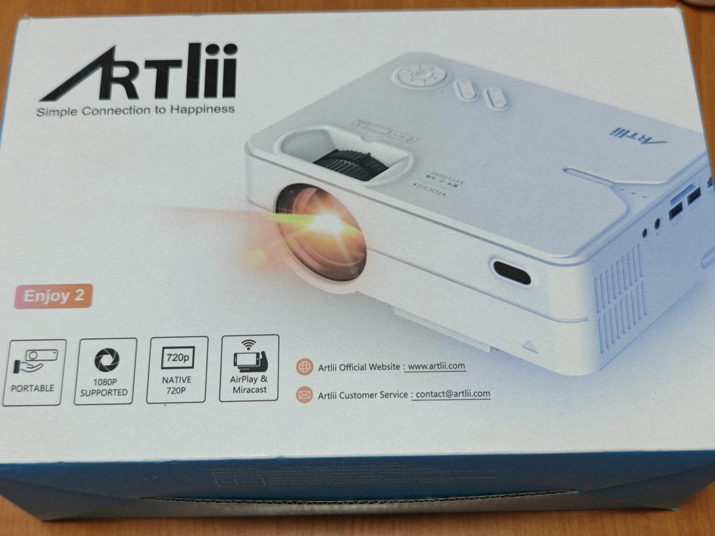 Artlii Screen Projector Beamer, Ophalen of Verzenden, Zo goed als nieuw, Full HD (1080), Artlii