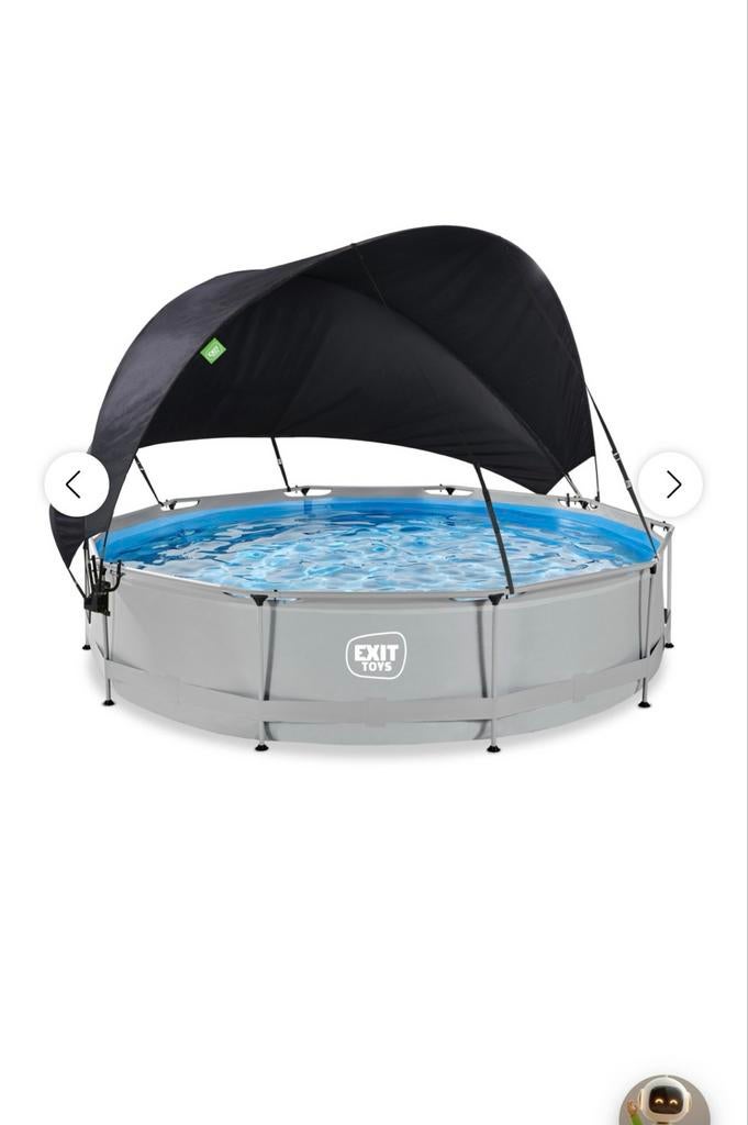 EXIT Toys Zwembad 360 met overkapping en pomp, Tuin en Terras, Zwembaden, Ophalen, Gebruikt, 80 tot 120 cm, Rond