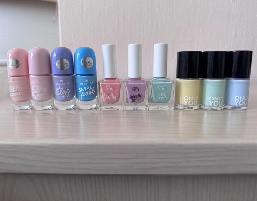 10x nagellak pastel kleurtjes set, Gebruikt, Overige kleuren, Ophalen of Verzenden, Handen en Nagels