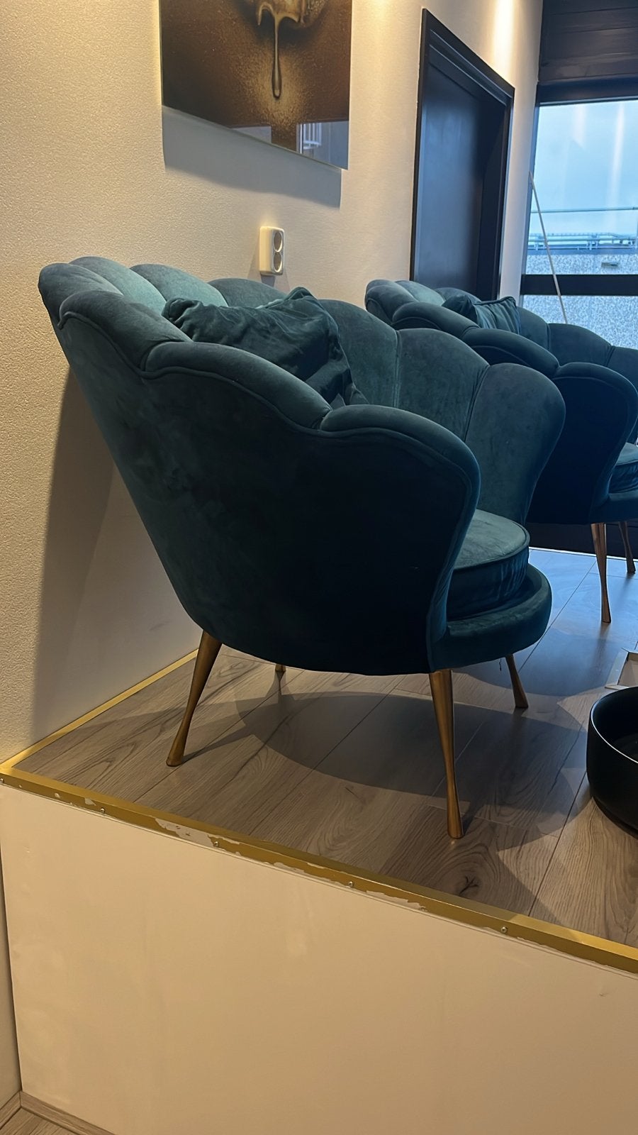 2 super leuke schelp stoelen €75, Huis en Inrichting, Ophalen, Gebruikt, Twee, Overige kleuren