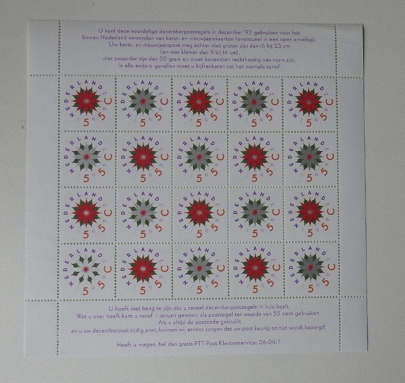Vel Decemberzegels 1992, Verzenden, Na 1940, Postfris