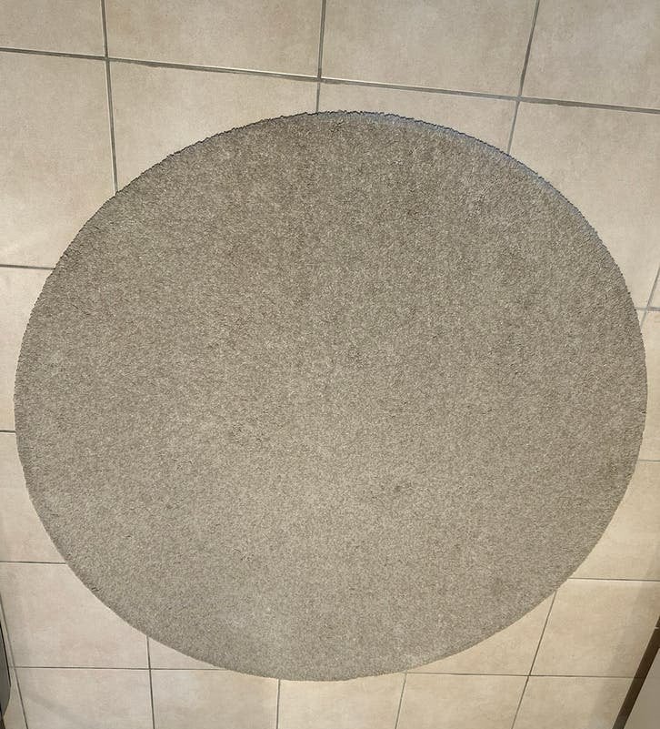 Ikea rond vloerkleed, Ophalen, Gebruikt, 100 tot 150 cm, Beige