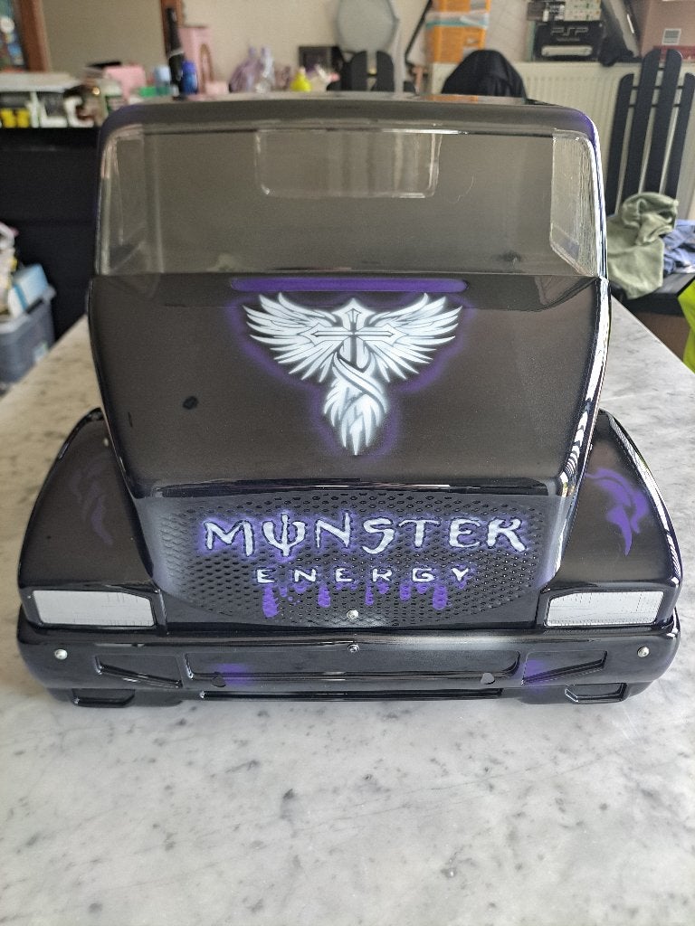 FG onroad truck body full airbrush, Benzine, Nieuw, Ophalen of Verzenden, Auto onroad