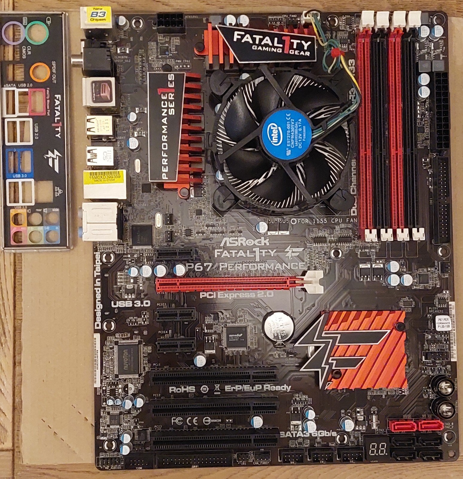 Asrock Fatal1ty P67 Performance + i5-2550k, Gebruikt, DDR3, Ophalen of Verzenden, ATX