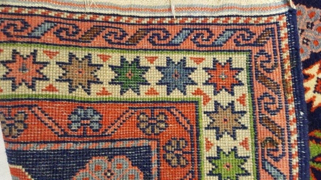 Kazak Oosters tapijt 118x76/Kleed/Kelim/Kilim/Perzisch/Loper, 100 tot 150 cm, Blauw, Www.simatapijten.nl, Nieuw