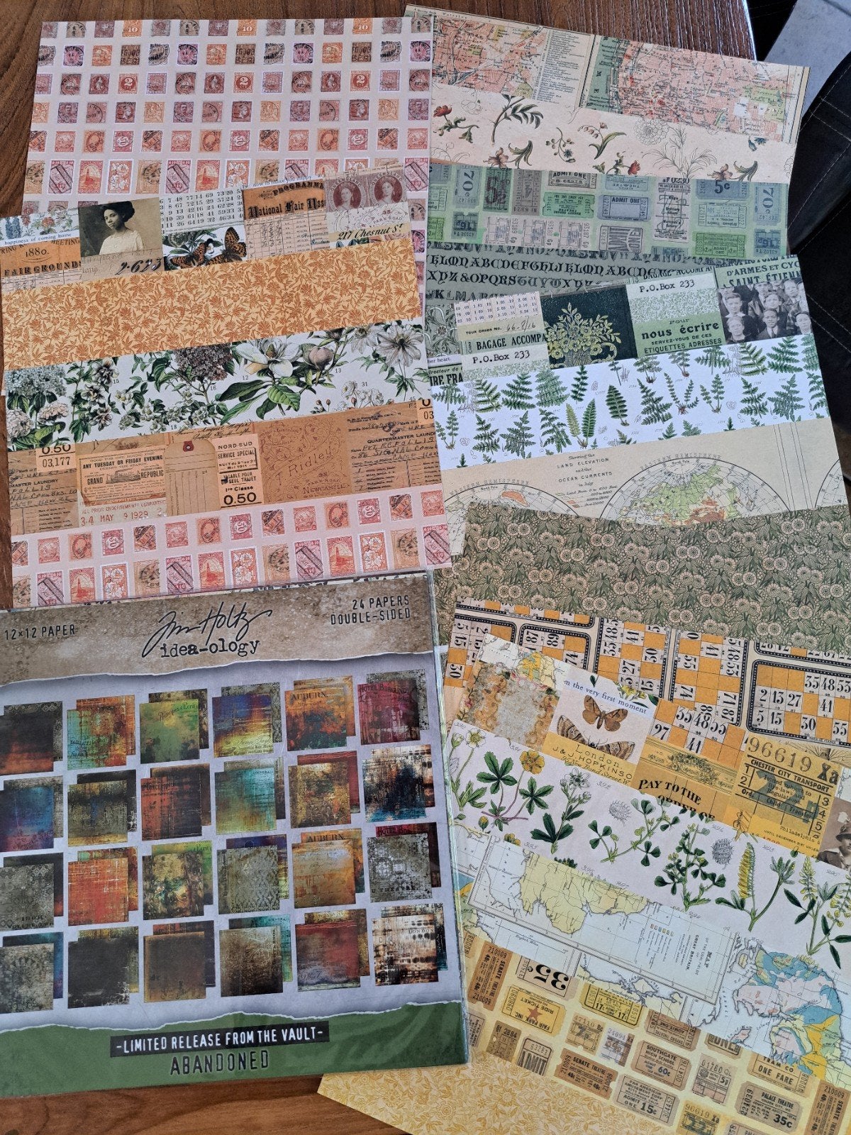 TIM HOLTZ PAPIER 30X30 ABANDONED PALETTE JOURNALING MIXED, Hobby en Vrije tijd, Ophalen of Verzenden, Nieuw, Papier of Karton