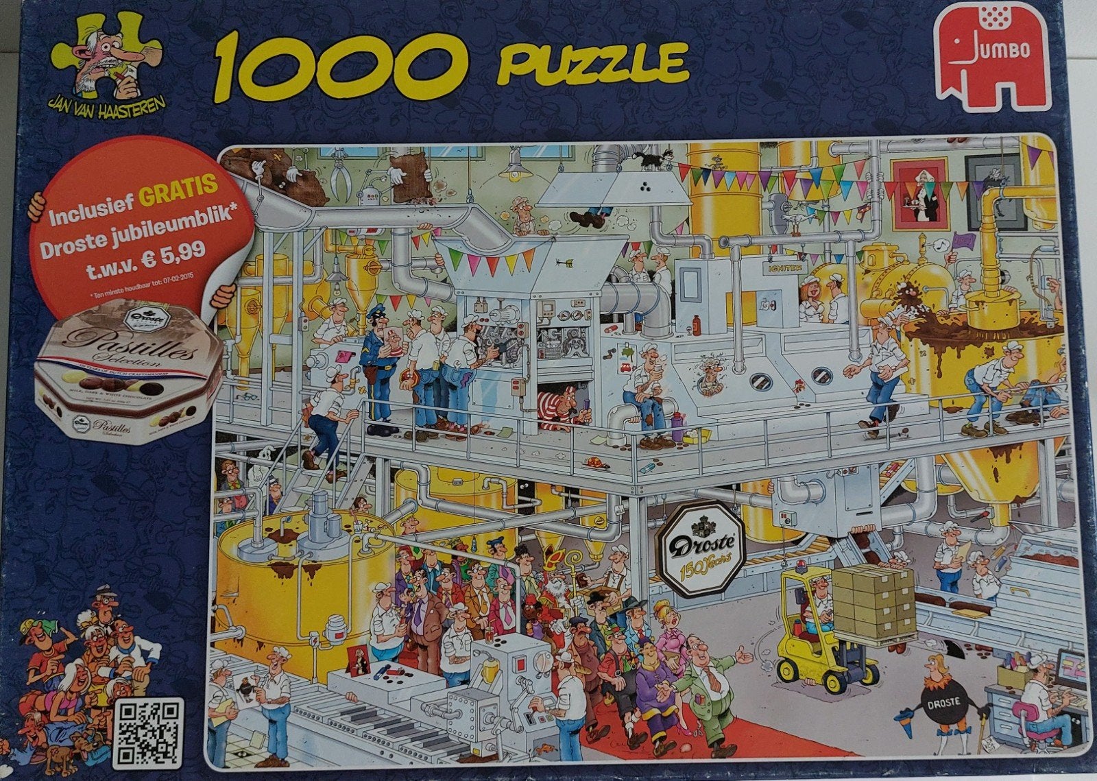 3 puzzels jan van haasteren á 1000 stuks.  € 7, -- per stuk., Ophalen of Verzenden, 500 t/m 1500 stukjes, Zo goed als nieuw