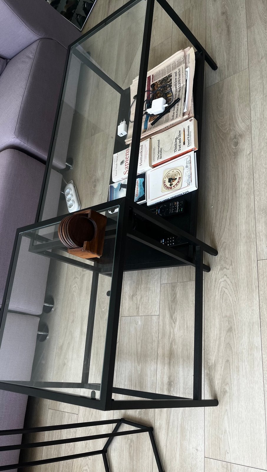 Glass Coffee Table, Ophalen, 50 tot 100 cm, Zo goed als nieuw, 25 tot 50 cm