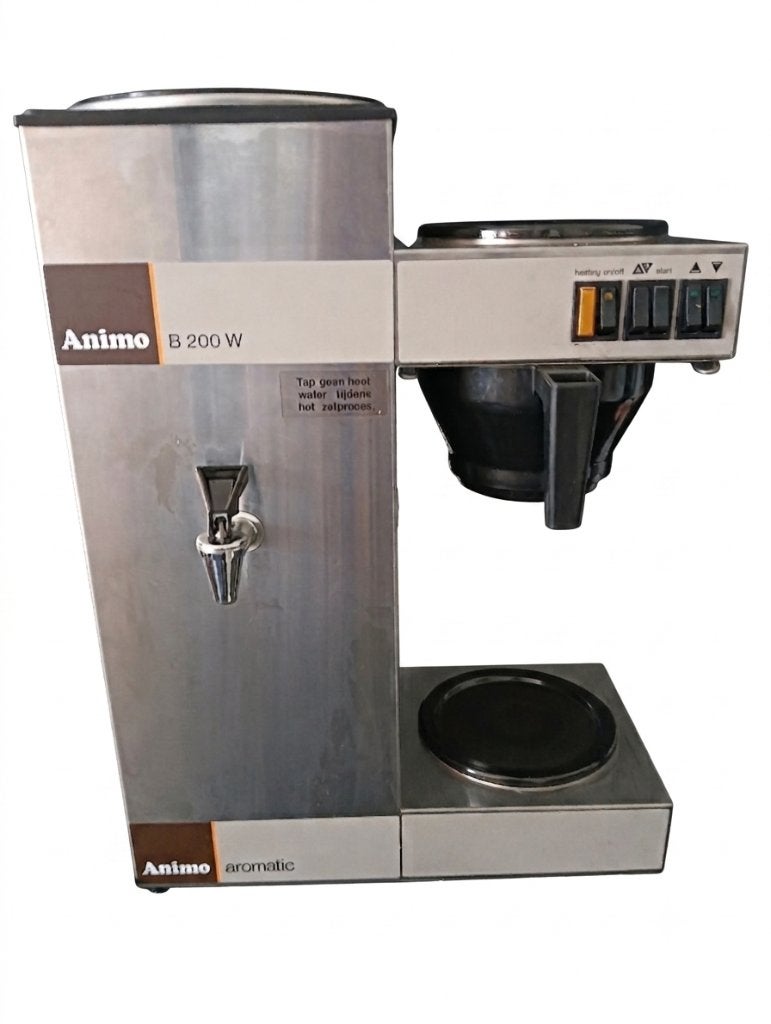 Animo B 200 W Koffiemachine met vaste wateraansluiting, Gebruikt, 10 kopjes of meer, Koffiemachine, Gemalen koffie