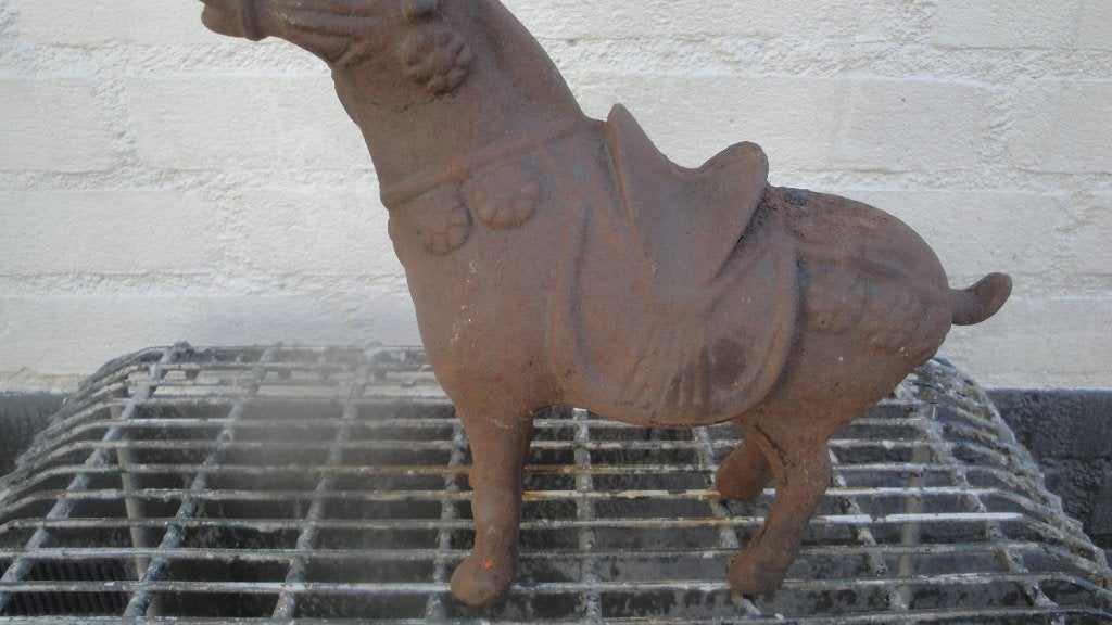 apart gietijzeren paard, Tuin en Terras, Tuinbeelden, Ophalen of Verzenden, Nieuw, Metaal, Dierenbeeld