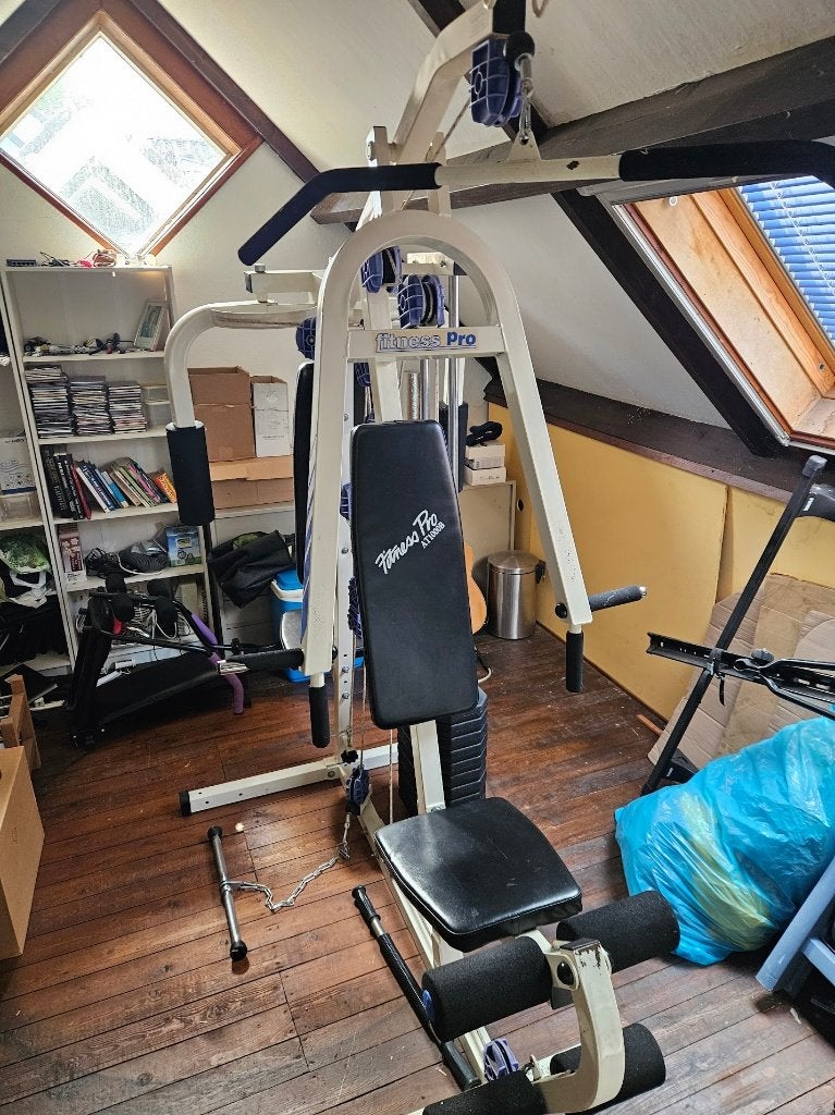 Fitness Pro AT1000B home fitness + Ab shaper, Ophalen, Benen, Gebruikt, Krachtstation