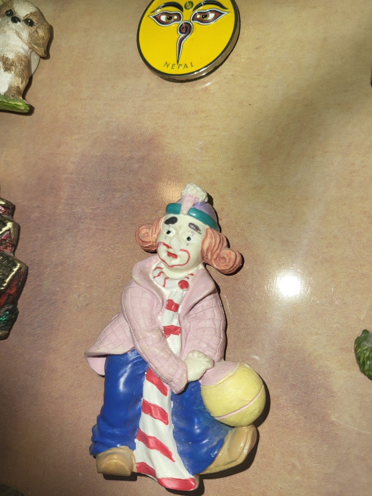 Clown magneet zgan, Verzamelen, Beelden en Beeldjes, Ophalen, Zo goed als nieuw, Mens