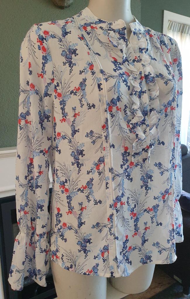 Saint Tropez Saintropez top blouse achtig S 36, Verzenden, Wit, Zo goed als nieuw, Lange mouw