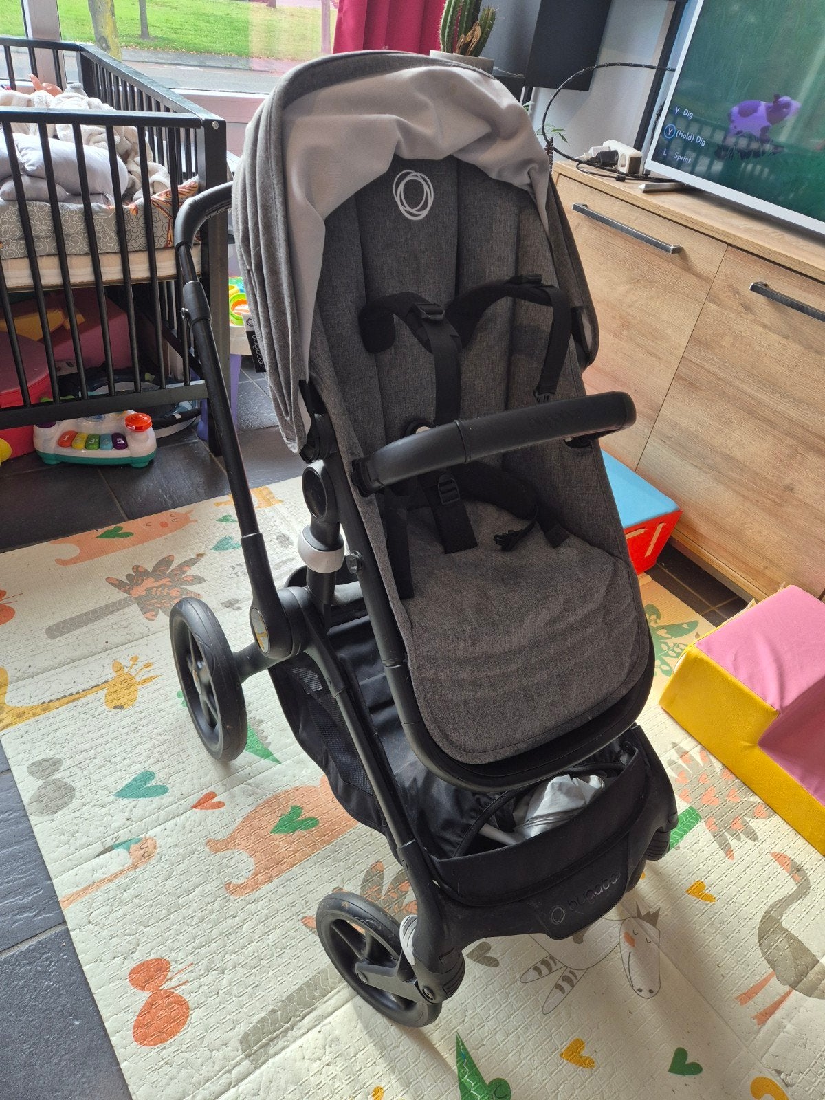 Bugaboo Fox5 compleet zwart/grijs met verlengde garantie, Ophalen, Bugaboo, Zo goed als nieuw, Combiwagen