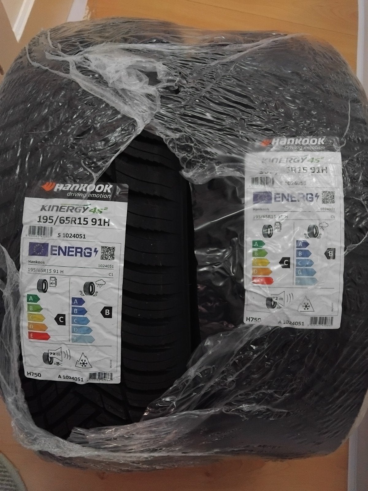Nieuwe Hankook Kinergy 4S 195/65R15 91H All Season banden, Ophalen, 15 inch, Nieuw, All Season