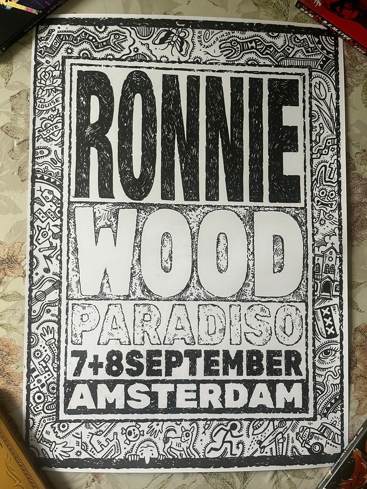 Ronnie Wood Paradiso 2026 Poster The Rolling Stones, Ophalen of Verzenden, Zo goed als nieuw, Muziek