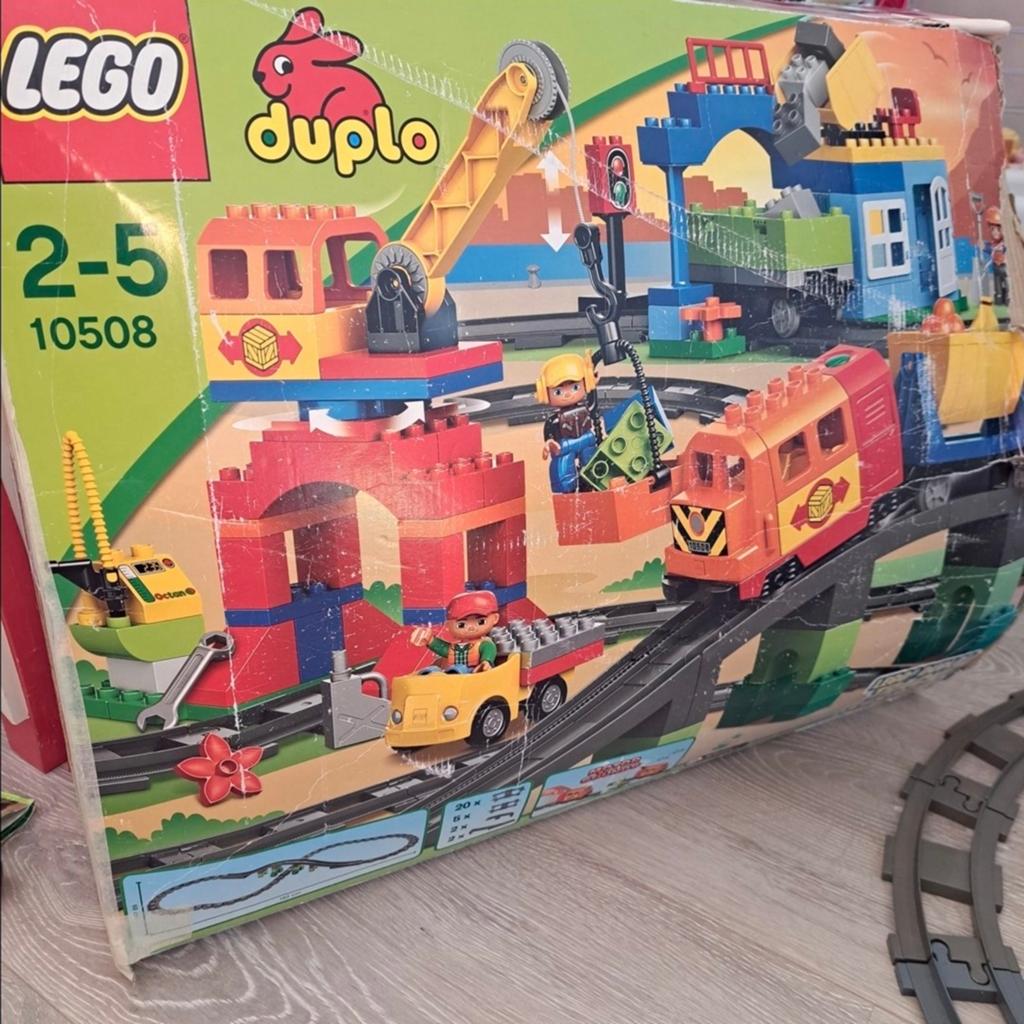 LEGO Duplo Treinset 10508 met extra rails, Ophalen, Overige thema's, Compleet, Zo goed als nieuw