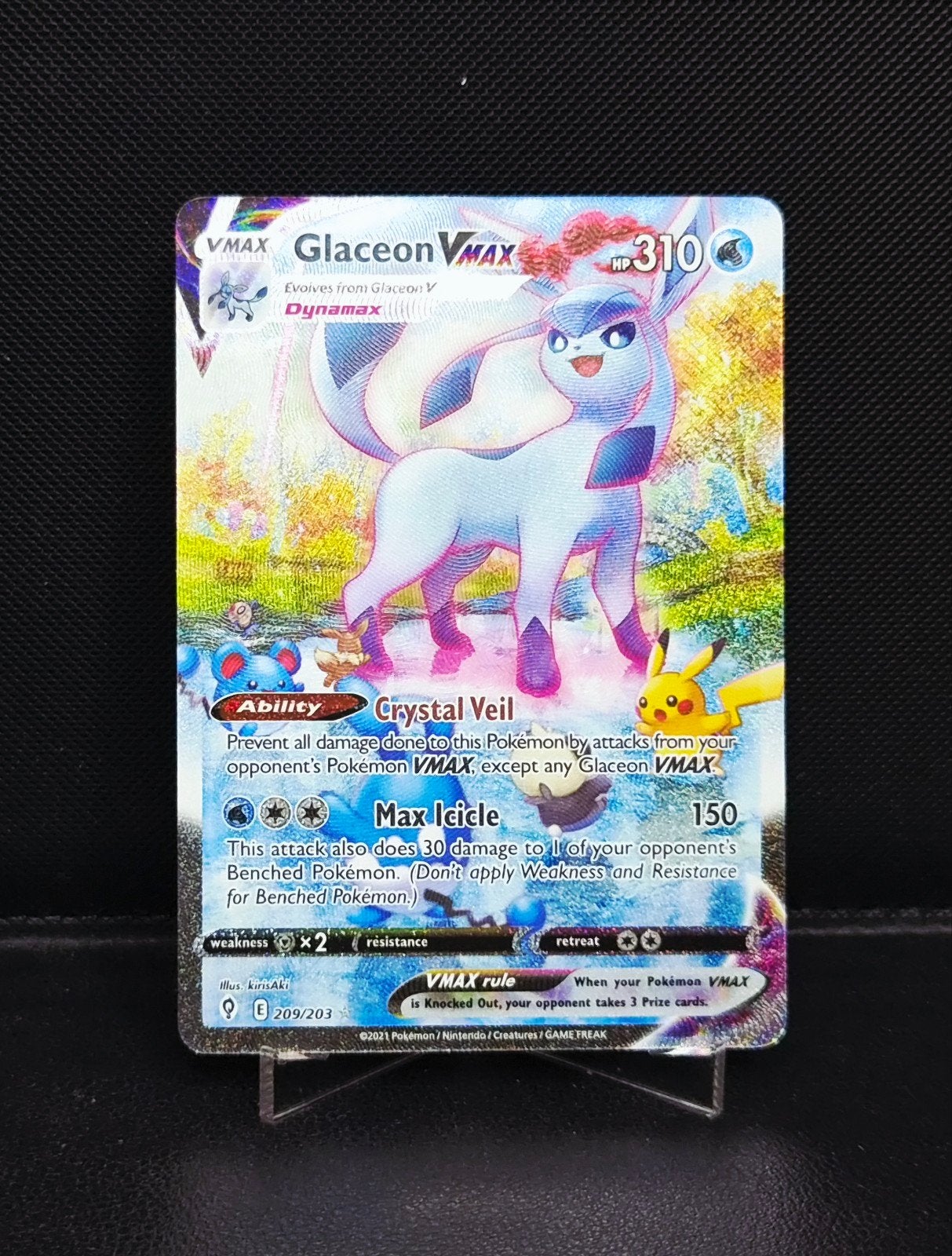 Glaceon VMAX 209/203 Evolving Skies 2021, Ophalen of Verzenden, Zo goed als nieuw