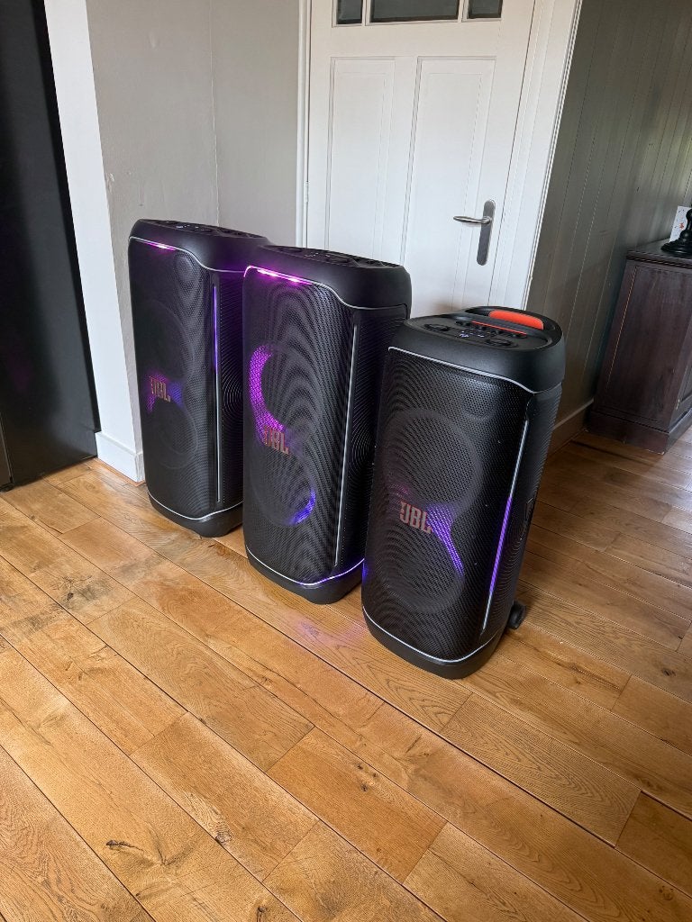 JBL Partybox Set: 2x Ultimate & 1x 720 met extra batterijen, JBL, Inclusief kabels, Party speaker, Zo goed als nieuw