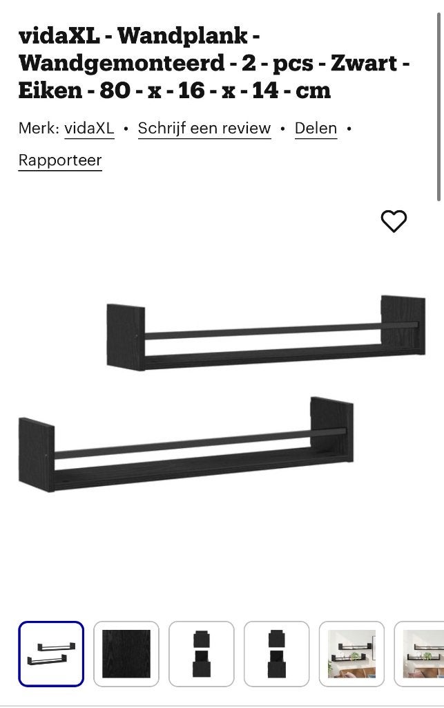 Zwarte boekenplankjes, Ophalen, Nieuw