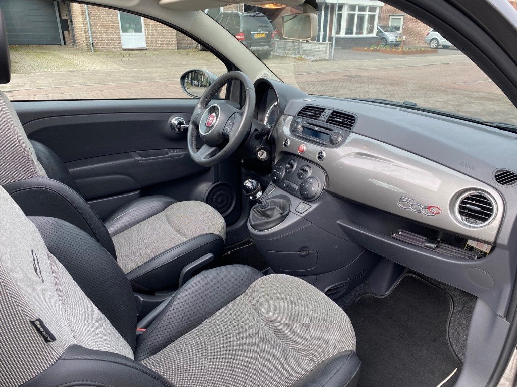 Fiat 500C 0.9 TWINAIR LOUNGE CABRIOLET / AIRCO-ECC / HALF LE, Euro 5, 86 pk, Gebruikt, 31 €/maand
