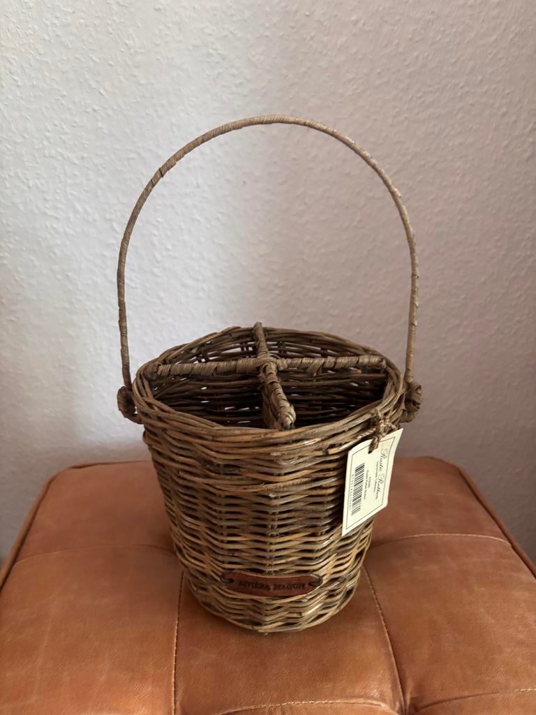 Riviera Maison Rustic Rattan Bucket - Nieuw, Ophalen of Verzenden, Nieuw, Riet, Mand