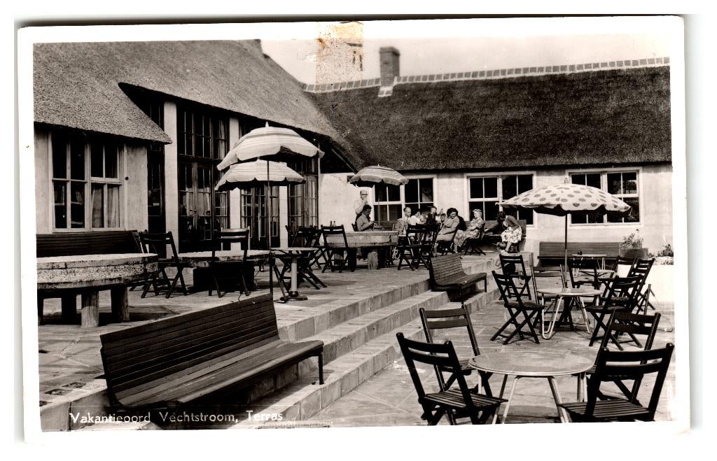 Oudleusen, Vakantieoord "Vechtstroom" Terras, Verzamelen, Ansichtkaarten | Nederland, Verzenden, 1960 tot 1980, Gelopen, Overijssel