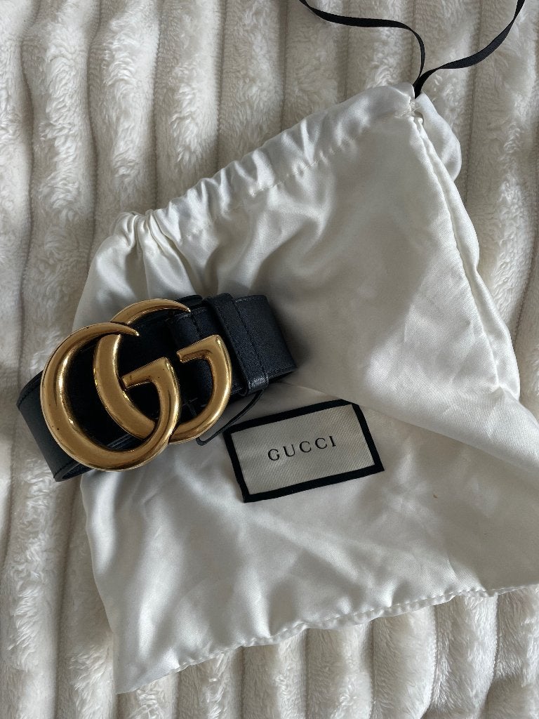 Gucci GG Marmont Re-Edition Wide Belt, 5 cm of meer, Tailleriem, Verzenden, Minder dan 80 cm