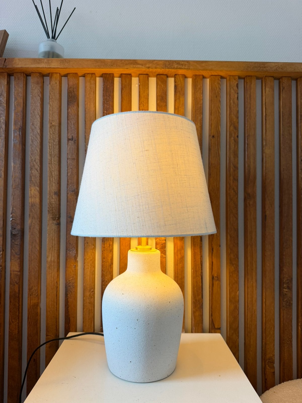 Foto 5 van 2x IKEA BLIDVÄDER tafellamp ecru/beige – 50 cm