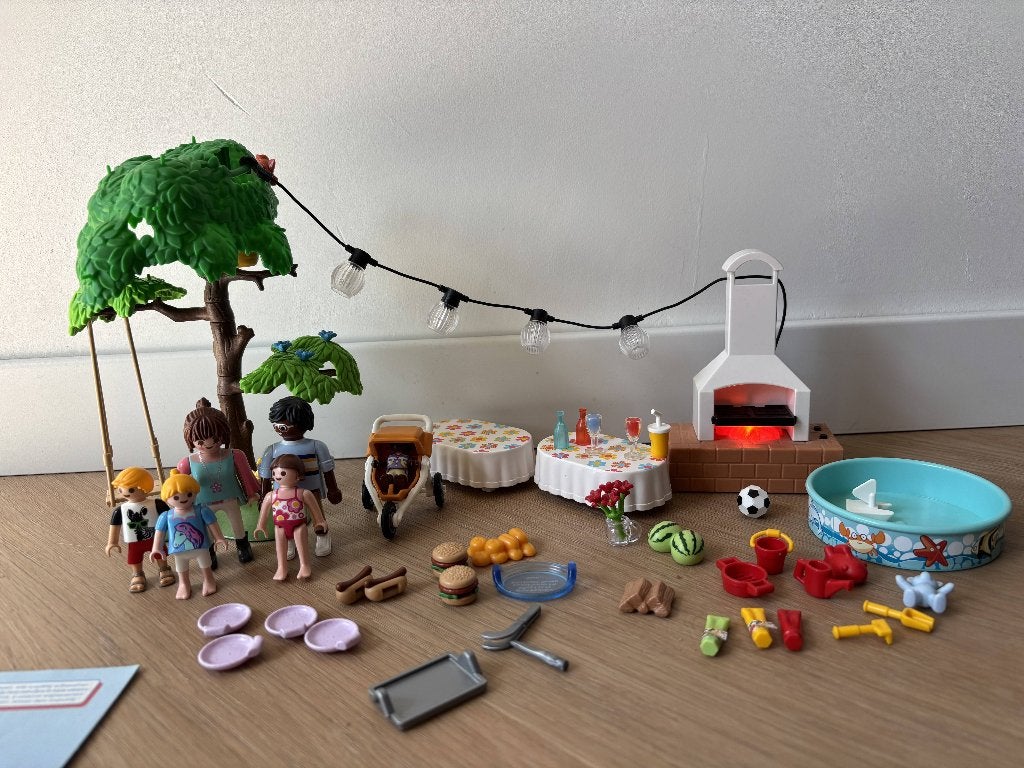PLAYMOBIL City Life Familiefeest met barbecue - 9272, Gebruikt, Complete set, Overige typen, Ophalen of Verzenden