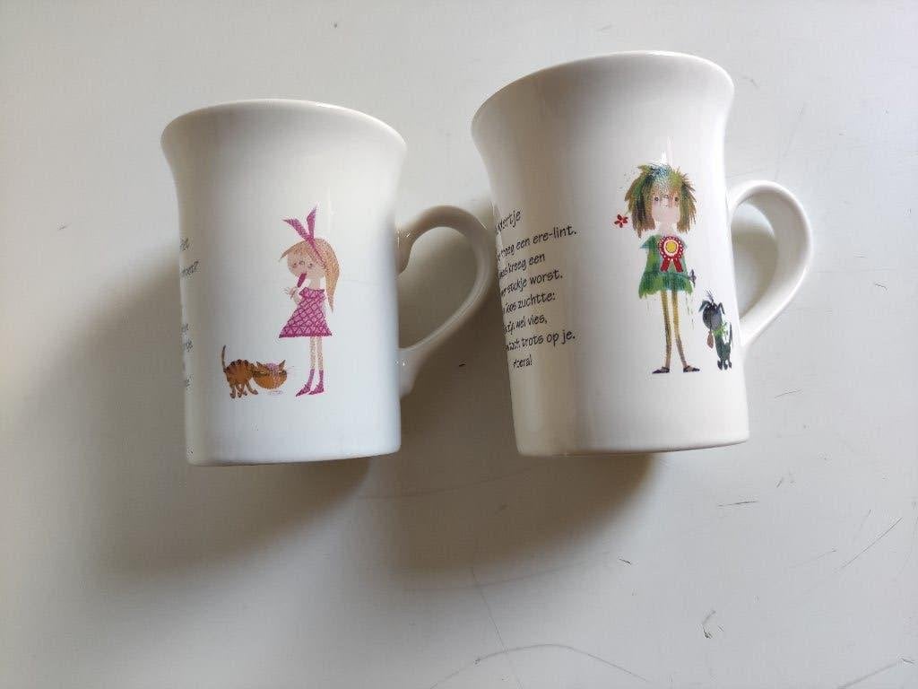 Floddertje en Pluk bekers, Ophalen of Verzenden, Zo goed als nieuw, Overige stijlen, Kop(pen) en/of Schotel(s)