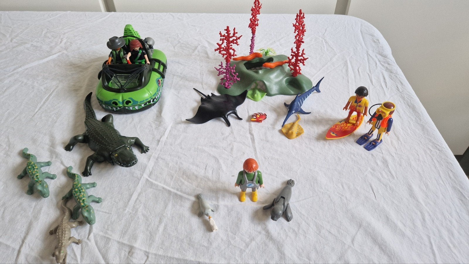 Playmobil krokodil hovercraft 4446 & Koraalrif zeedier 4488, Ophalen, Gebruikt, Jongen of Meisje