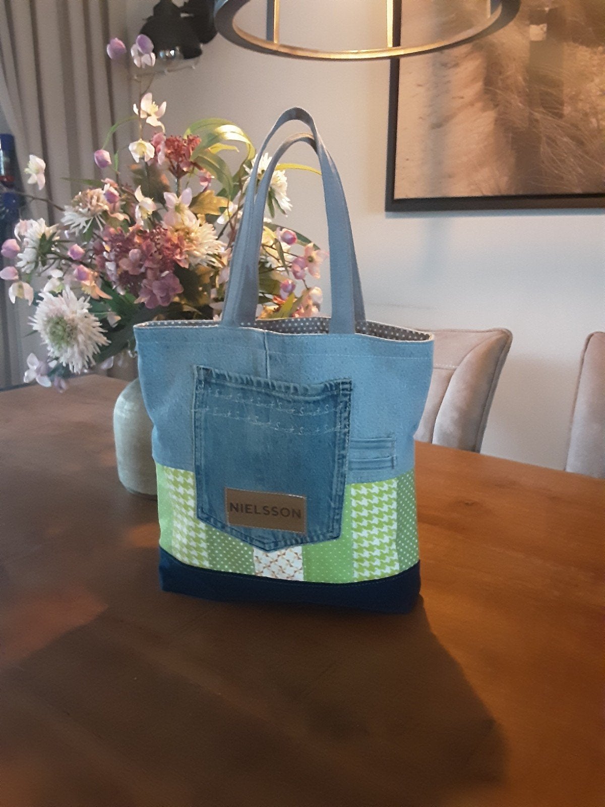 Handgemaakte jeanstas (spijkertas), Ophalen of Verzenden, Nieuw, Blauw, Overige typen