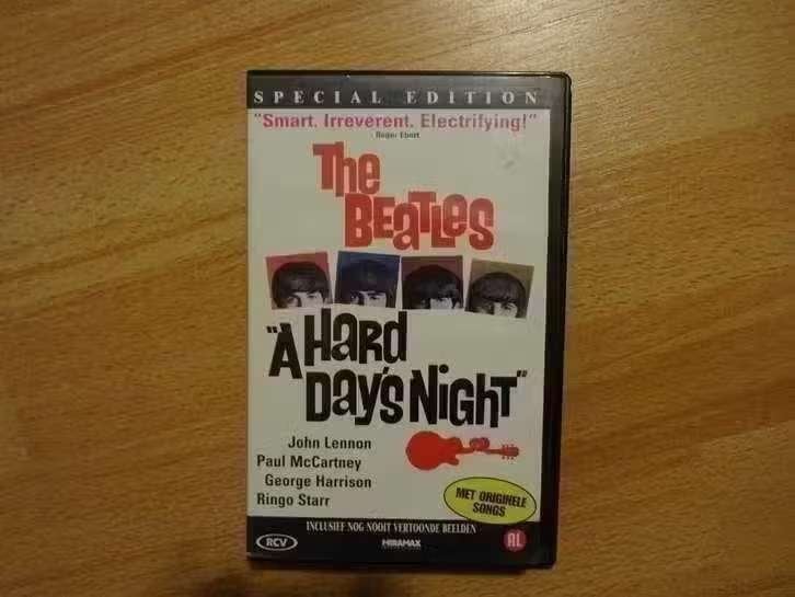 VHS The Beatles - A Hard Day's Night, Muziek, Engels, Alle leeftijden, Ophalen of Verzenden